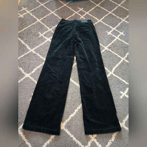Judy Blue Corduroy Pants Women Sz 5/27 Wide Leg High Rise Emerald Green Stretch - Picture 8 of 12